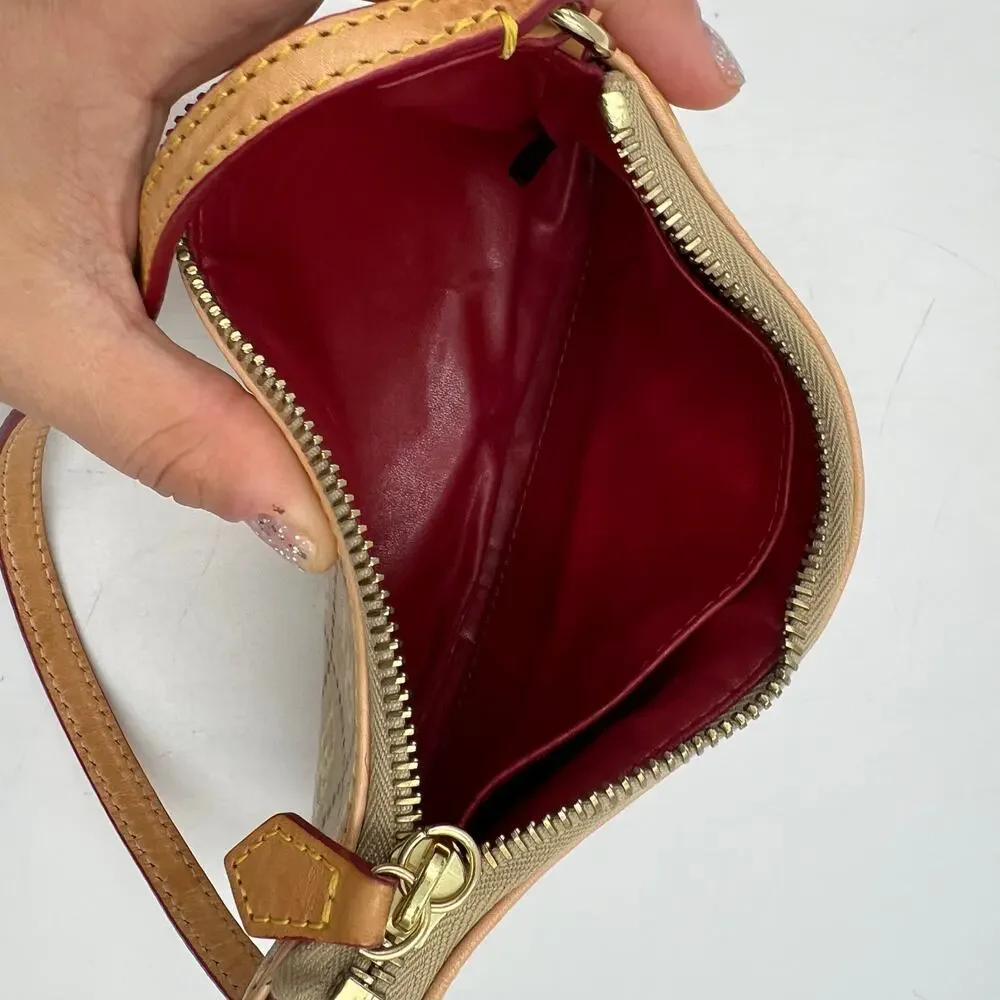 Dooney & Bourke Signature Jacquard Wristlet Slim Zip Pouch Monogram